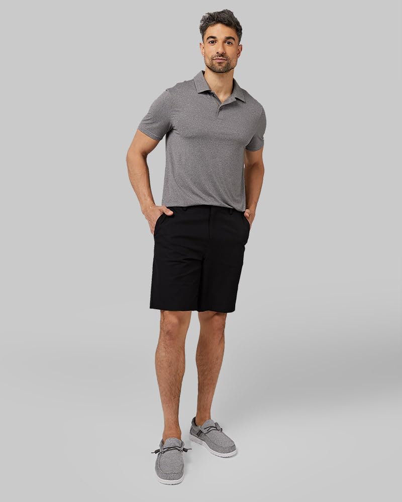 32 Degrees Men's Cool Classic Polo| Slim Fit | Moisture Wicking | 4-Way Stretch |Golf | Tennis, Grey Heather, Large - Image 4